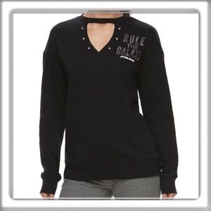 Star Wars Her Universe "Rule the Galaxy" Cutout Sweatshirt Black Size Large